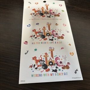 happy planner Disney cat sticker sheet